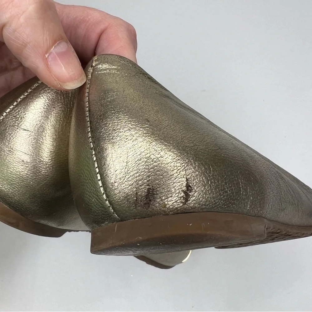 Tory Burch Gold‎ Toe Cap Flats